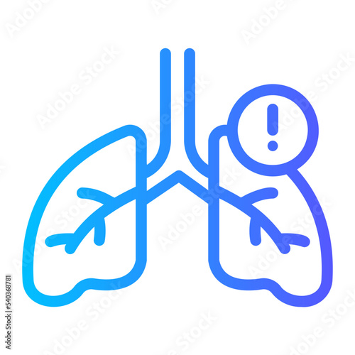 breathlessness gradient icon