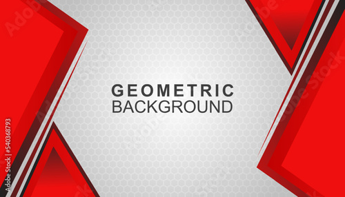 Geometric background in red and White with a pattern style, background for offline streaming, advertisements, banners, and others