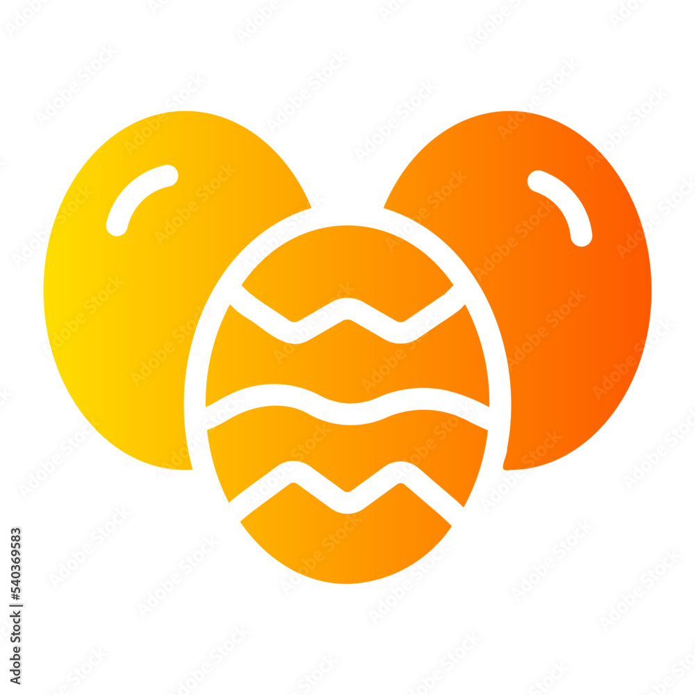 easter eggs gradient icon easter eggs gradient icon