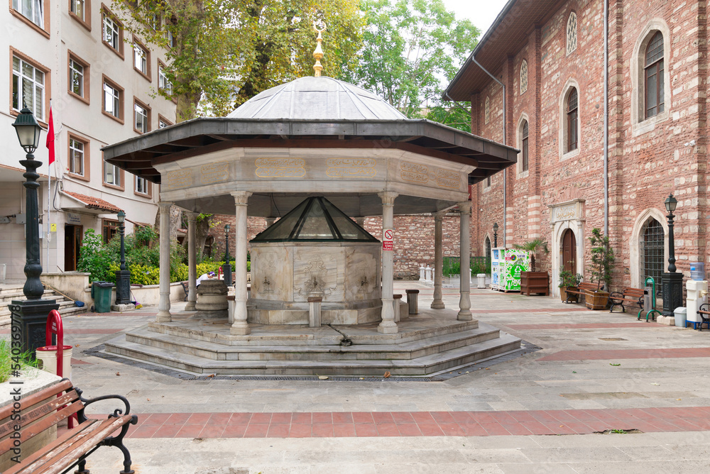 Courtyard of Arap Mosque, or Arap Camii, formerly a Roman Catholic