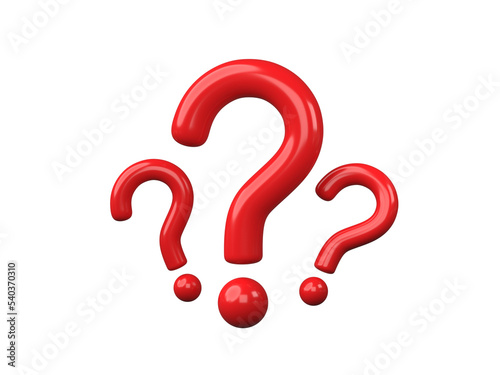 Question Mark icon 3D render.
