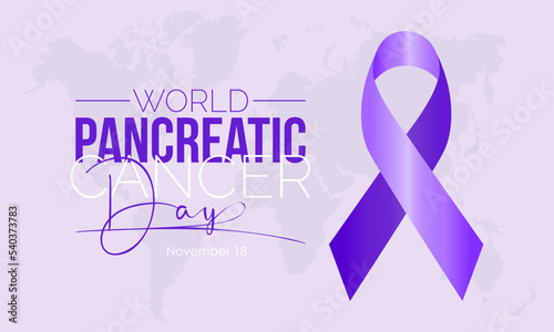 Vector illustration design concept of World Pancreatic Cancer Day observed on November 18