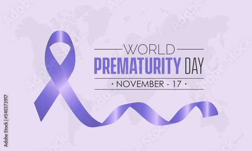 Vector illustration design concept of ​World Prematurity Day observed on November 17