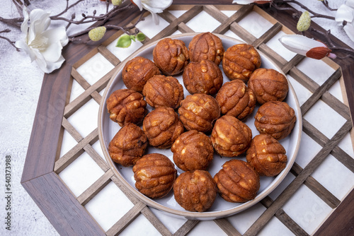 Delicious Korean food dessert Walnut cookie (Hodugwaja) photo