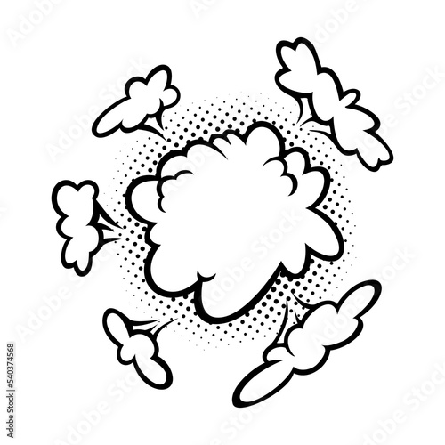 Comic speech bubbles. Blank comic balloons for text. Vector illustration isolated on white background