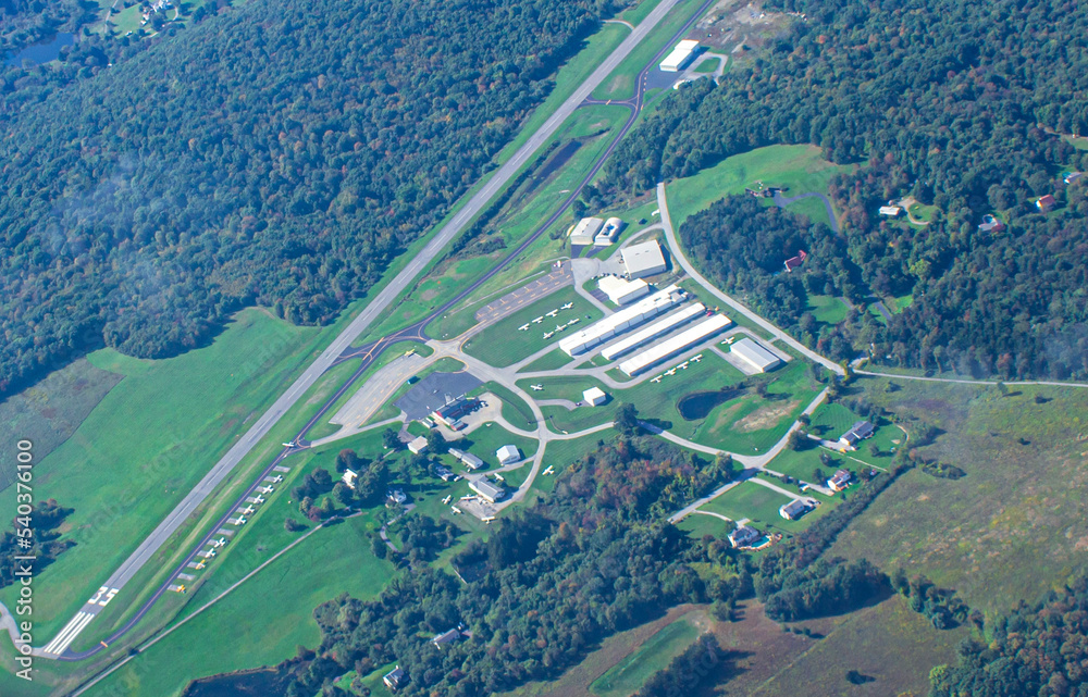 aerial view of highway