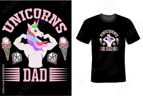 Unicorn T-Shirt Design Template 