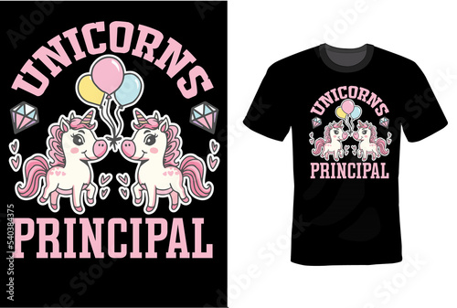 Unicorn T-Shirt Design Template 