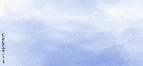 Light Blue Watercolor Stains Background 