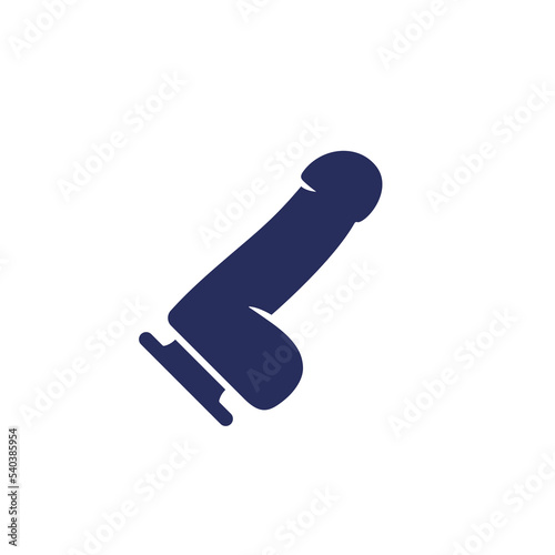 dildo icon, sex toy on white