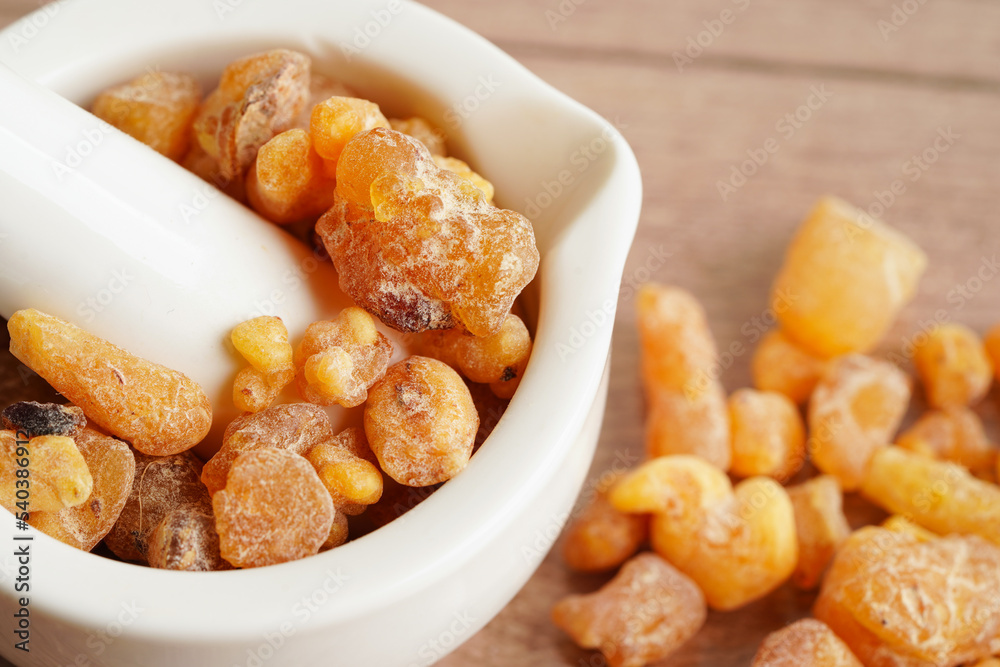 Frankincense or olibanum aromatic resin used in incense and perfumes. Frankincense or olibanum aromatic resin used in incense and perfumes.