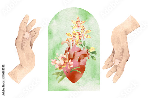 Philippine flora heart Orchids portal two hands photo