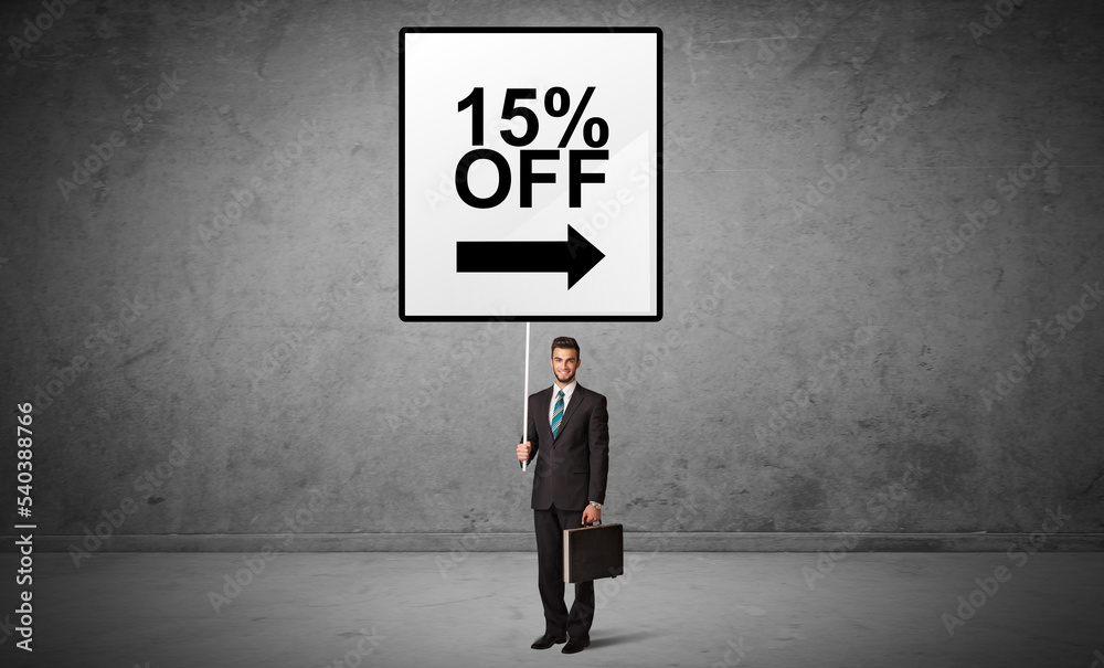 business person holding a traffic sign concept business person holding a traffic sign concept