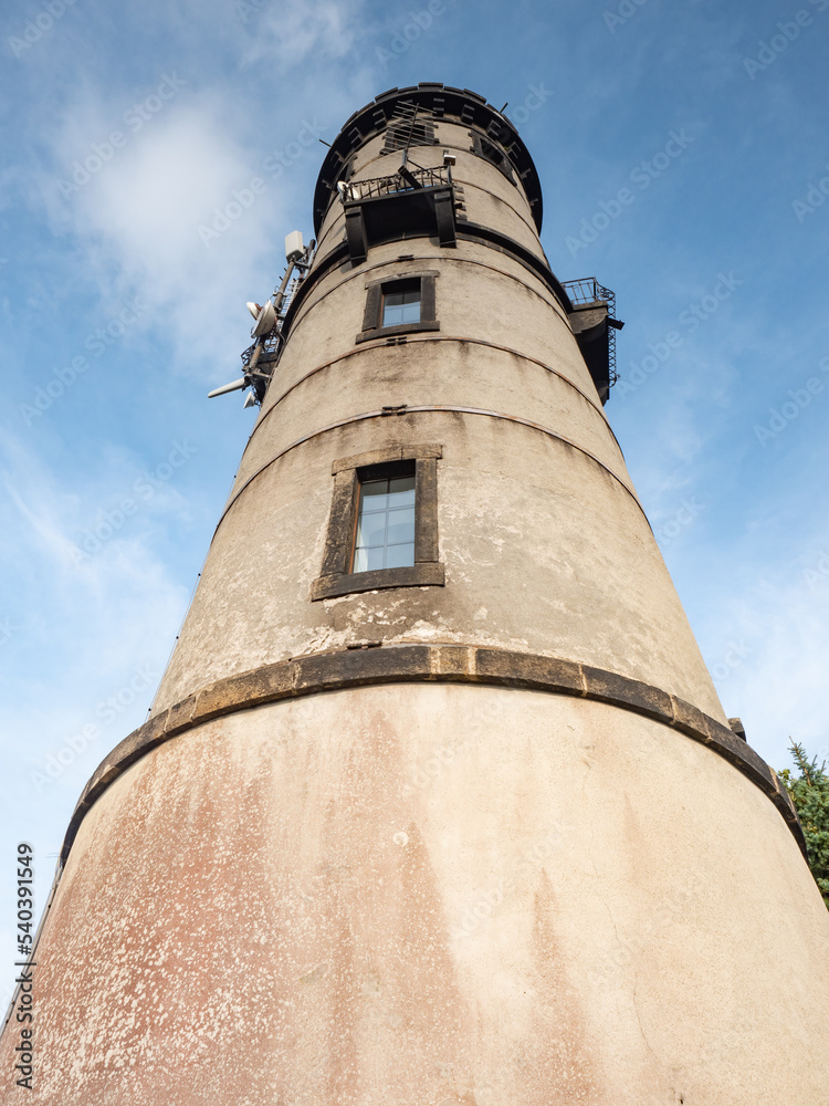 Old tower on northen peak of Hochwald mountain, Lusitian mountain