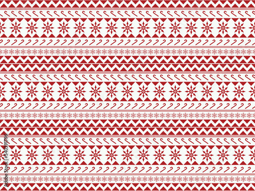 winter seamless tribal background merry christmas new year ornament pattern vector template season