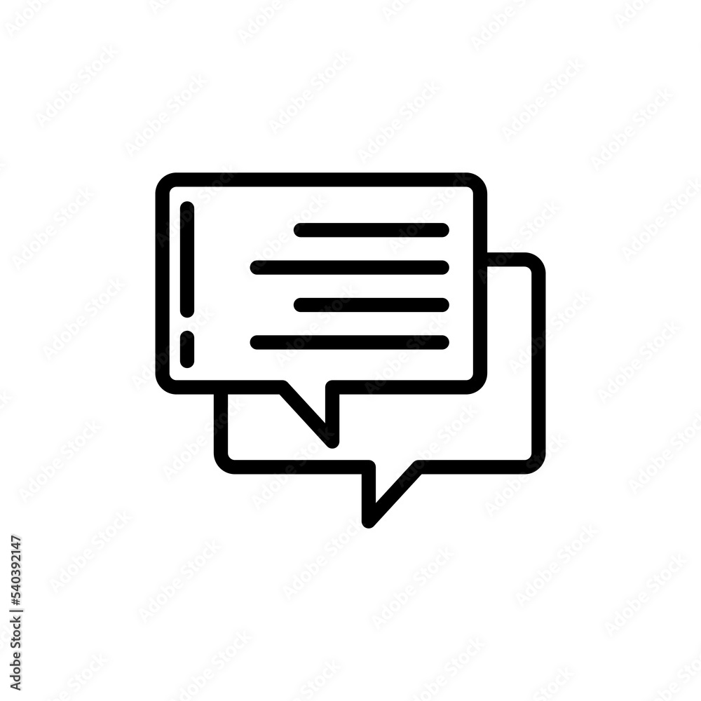 Speech bubble icon Speak design. Bubbles vector design element. Chat on the outline symbol template. Silhouette sticker balloon dialog on white background Speech bubble icon Speak design. Bubbles vector design element. Chat on the outline symbol template. Silhouette sticker balloon dialog on white background