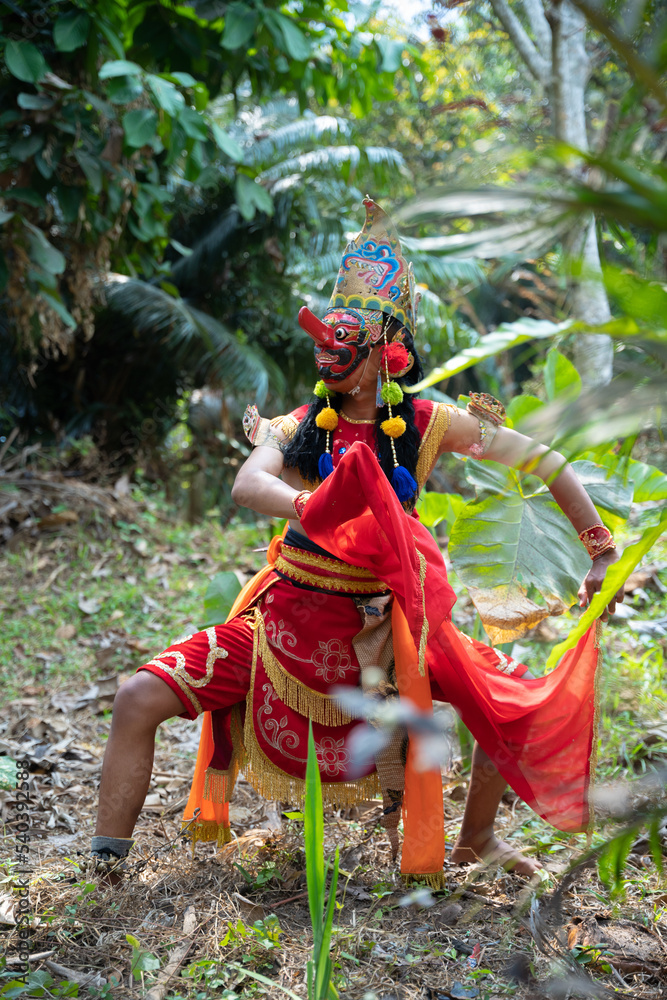 Bapang is a traditional dance from Java which performed using mask. The mask is red, has a long nose, and wide eyes. Bapang is a traditional dance from Java which performed using mask. The mask is red, has a long nose, and wide eyes.