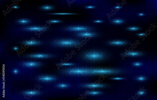 Laser scan line technology background. Abstract glow laser graphic on blue background. Security network laser scan vector illustration.