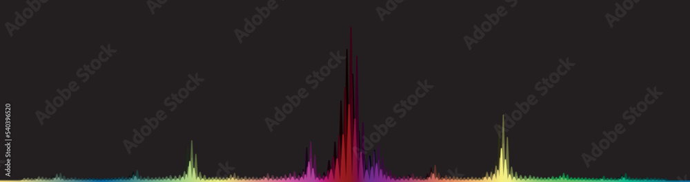 equalizer wave on black background	