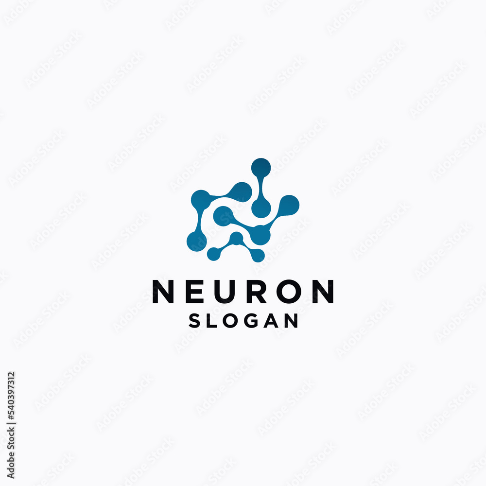 Neuron logo icon design template flat vector Neuron logo icon design template flat vector