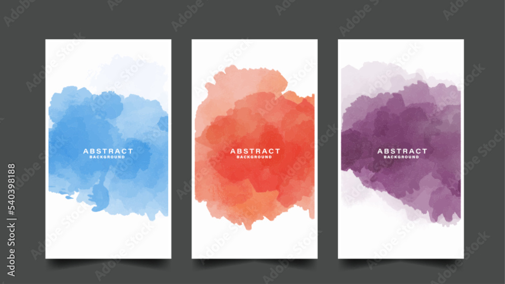 Set of hand paint watercolor background
