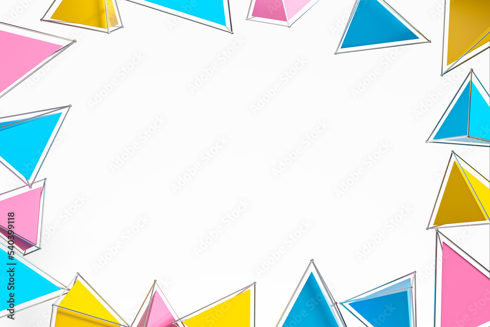 Geometric ornament and blank copy space