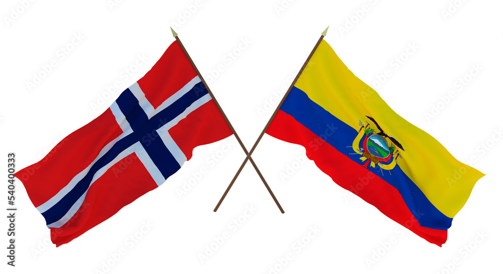 Background, 3D render for designers, illustrators. National Independence Day. Flags Iran and Ecuador Background, 3D render for designers, illustrators. National Independence Day. Flags Iran and Ecuador