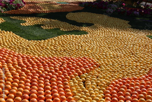 Fête du citron à Menton tapis de citron décor sol 