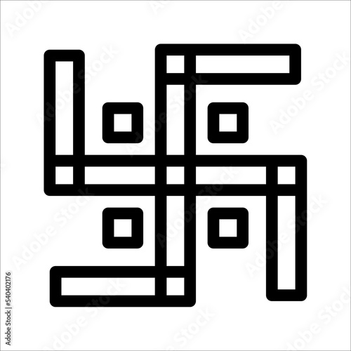 swastika icon, or logo vector illustration of a sign symbol isolated - black, white, high quality style vector icon, on a white background.