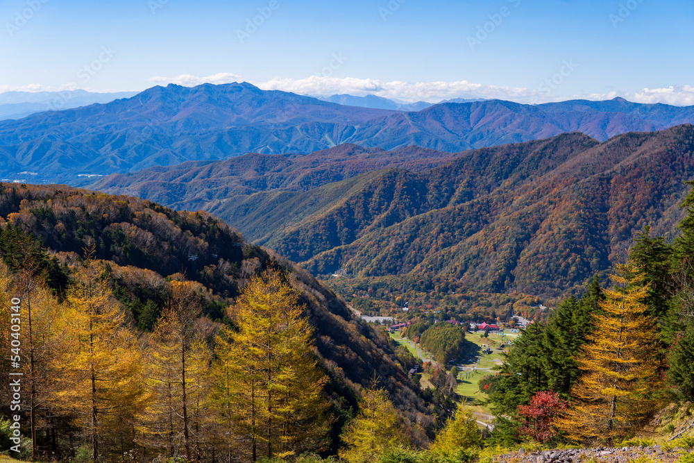 Fototapeta premium 日光白根山の中腹から見る景色【丸沼高原】／日本群馬県