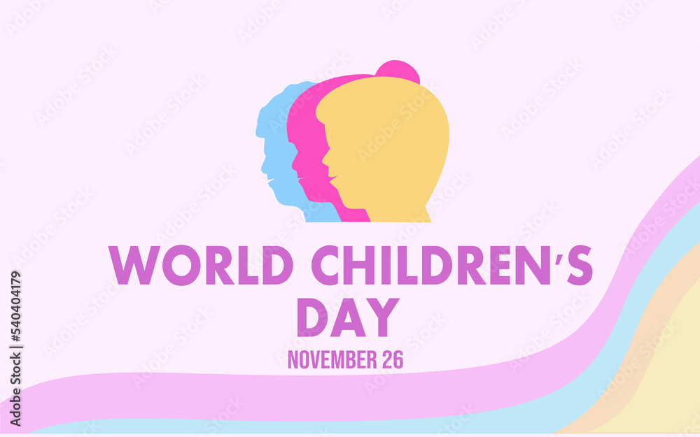 world children's day design for banner, card, or poster. design for world children's day by unicef at november 20 (sorry for the wrong date in design)