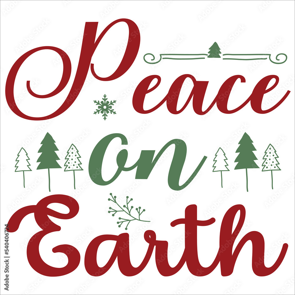 Peace an earth Merry Christmas shirt print template, funny Xmas shirt design, Santa Claus funny quotes typography design