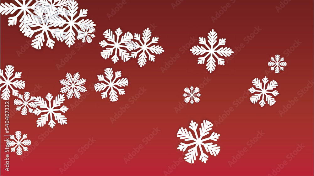Christmas Vector Background with Falling Snowflakes. Isolated on Red Background. Realistic Snow Sparkle Pattern. Snowfall Overlay Print. Winter Sky. Papercut Snowflakes. Christmas Vector Background with Falling Snowflakes. Isolated on Red Background. Realistic Snow Sparkle Pattern. Snowfall Overlay Print. Winter Sky. Papercut Snowflakes.