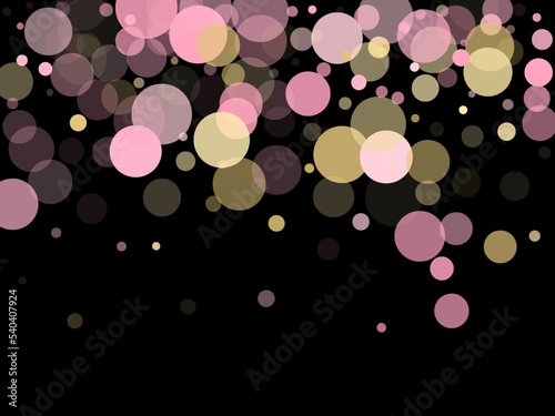 Bokeh confetti circles decoration holiday background.