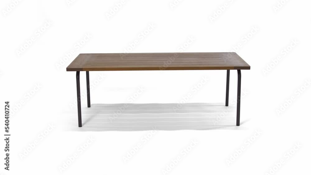 Designer kitchen table made of dark woods on a white background. Isolated Designer kitchen table made of dark woods on a white background. Isolated