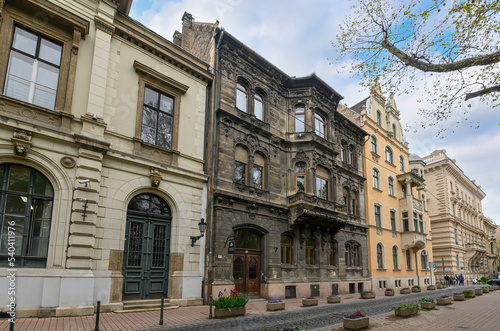 Budapest  Hungary. Front view of beautiful old building in the city center 
