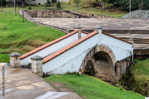 Puente de Boyacá (in English: The Bridge of Boyaca) is a small bridge located at the Bogota Tunja highway in a valley crossing Teatinos river. photo