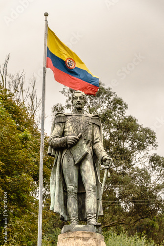 Monument to General Santander (sculpture), Puente de Boyacá (in English: The Bridge of Boyaca), which is a small bridge located at the Bogota Tunja highway in a valley crossing Teatinos river. photo