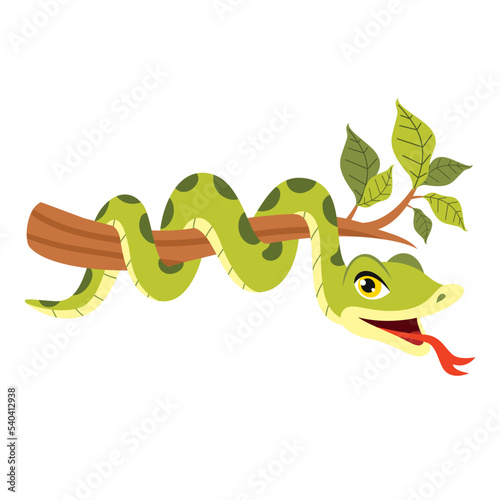 Cartoon Illustration Of A Snake