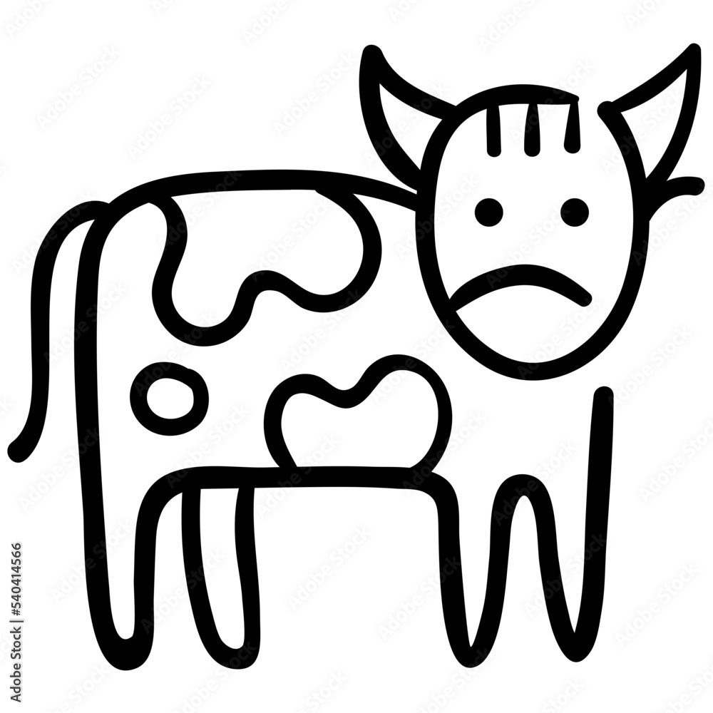 cow, farm, milk, food, animal, beef, bull, cartoon, vector