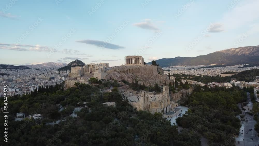 Acropolis and Parthenon Temple in Athens Aerial View, Greece Acropolis and Parthenon Temple in Athens Aerial View, Greece
