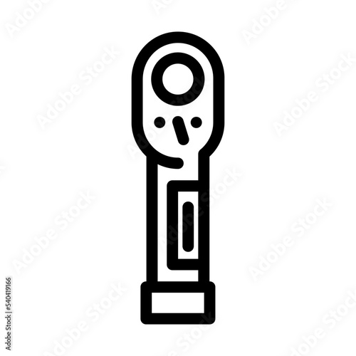 torque wrench line icon vector. torque wrench sign. isolated contour symbol black illustration