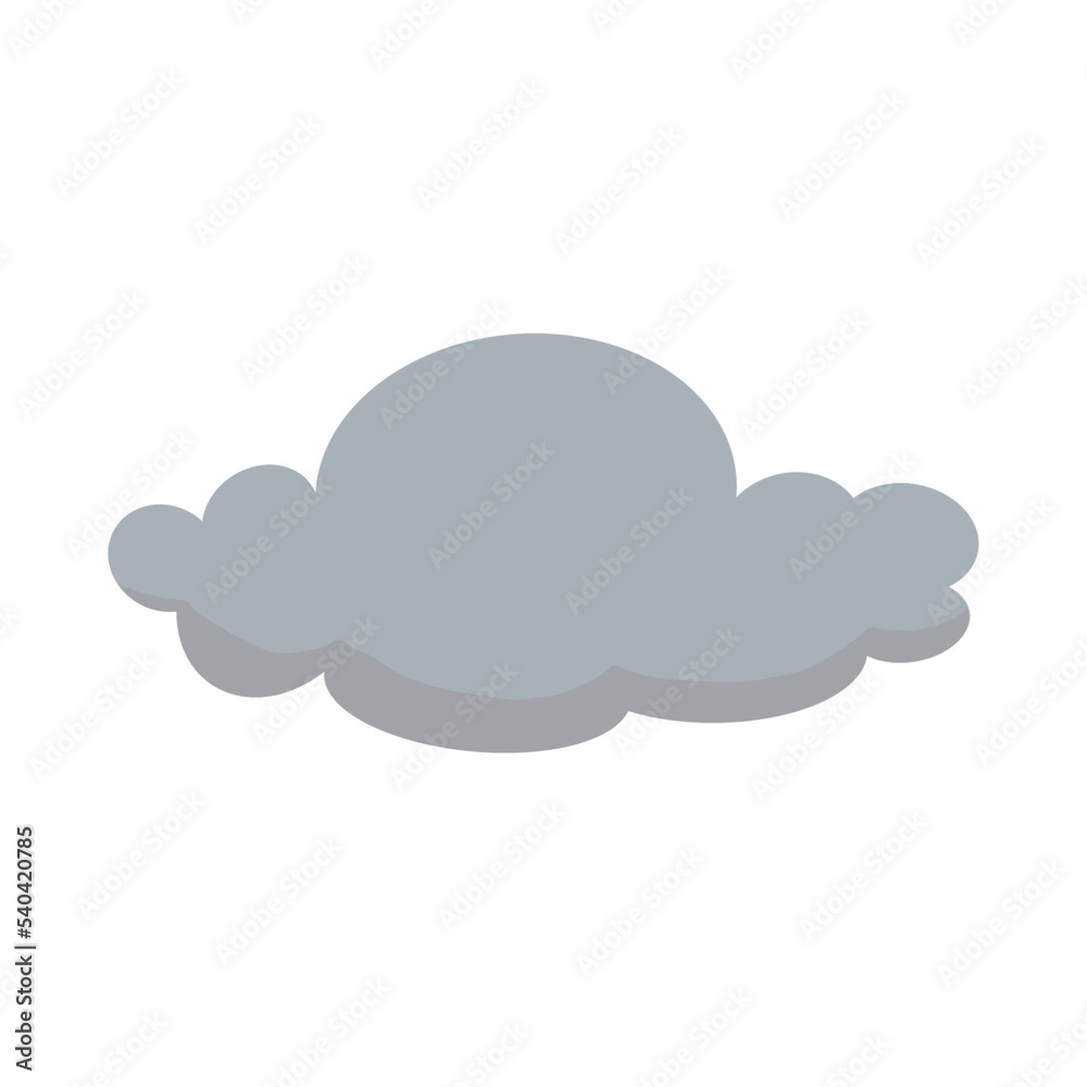 Gray cloud on the white background Gray cloud on the white background