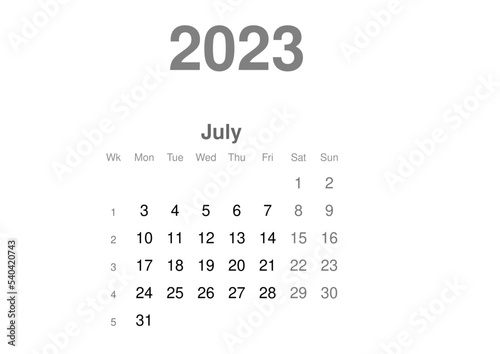 kalendarz EN -2023 - 07