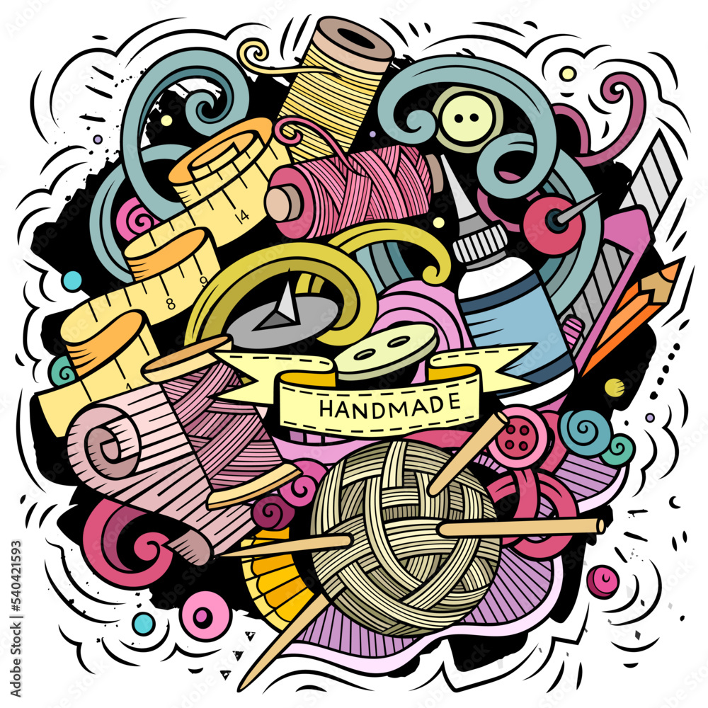 Handmade cartoon vector illustration Handmade cartoon vector illustration