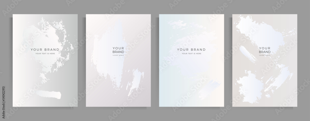 Set of cover design for postcard, brochure, flyer, poster, brochure. A set of backgrounds with an abstract pattern in light colors.