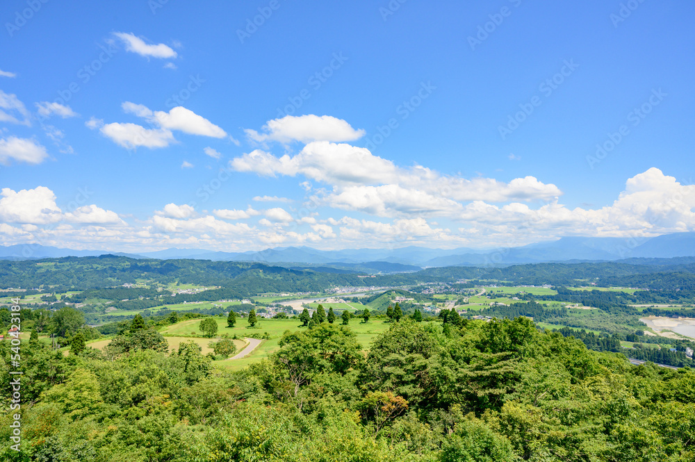 新潟　山本山展望台から見る信濃川