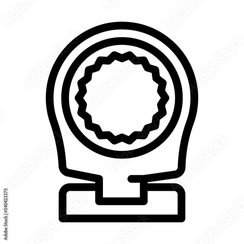 ratcheting wrench line icon vector. ratcheting wrench sign. isolated contour symbol black illustration photo