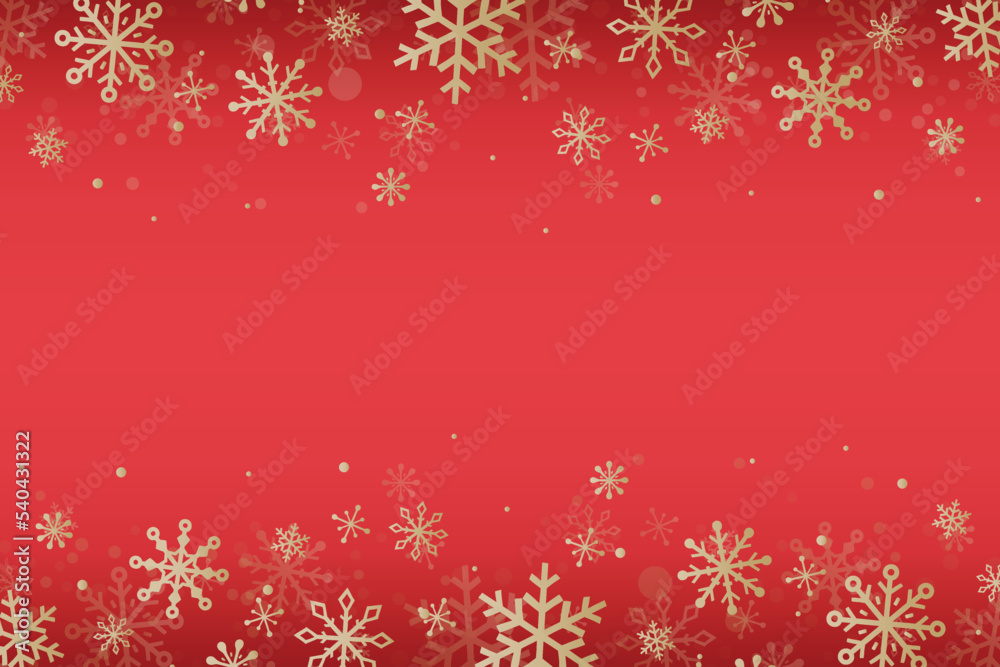 Golden Christmas snowflakes. Layout of a greeting card. Vector illustration Golden Christmas snowflakes. Layout of a greeting card. Vector illustration