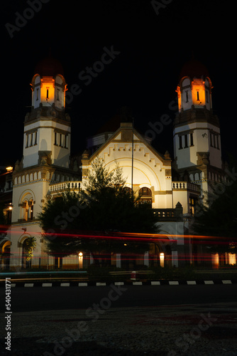 Lawang Sewu , Semarang, Indonesia during night time on 20 October 2022
